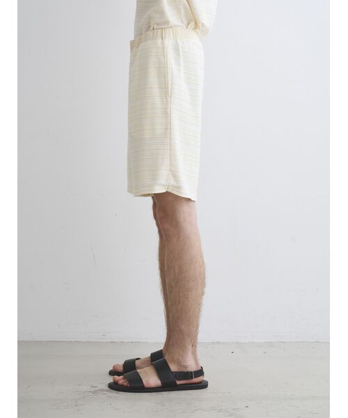 three dots / スリードッツ その他パンツ | Men's slub tuck border shortpants | 詳細10