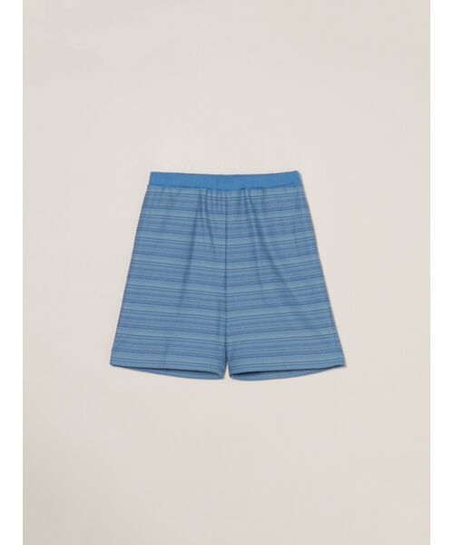three dots / スリードッツ その他パンツ | Men's slub tuck border shortpants（blue multi）