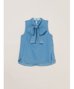 three dots / スリードッツ その他トップス | Air denim tie blouse