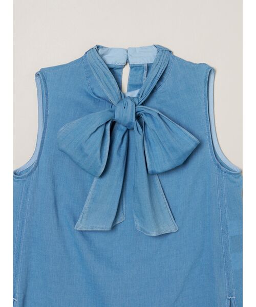 three dots / スリードッツ その他トップス | Air denim tie blouse | 詳細2