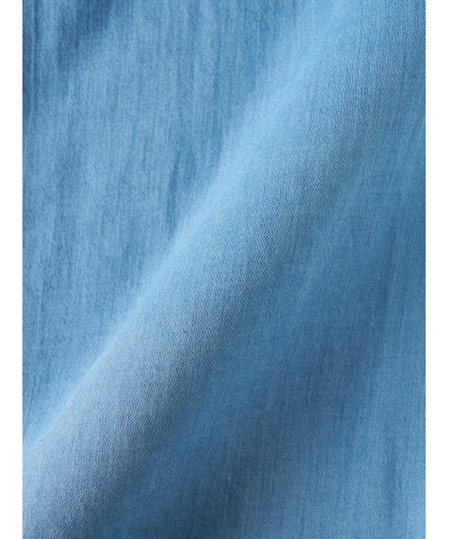 three dots / スリードッツ その他トップス | Air denim tie blouse | 詳細5