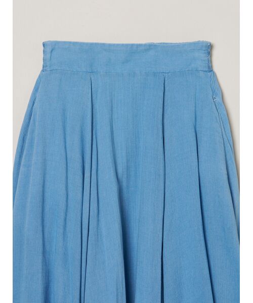 three dots / スリードッツ スカート | Air denim long skirt | 詳細2
