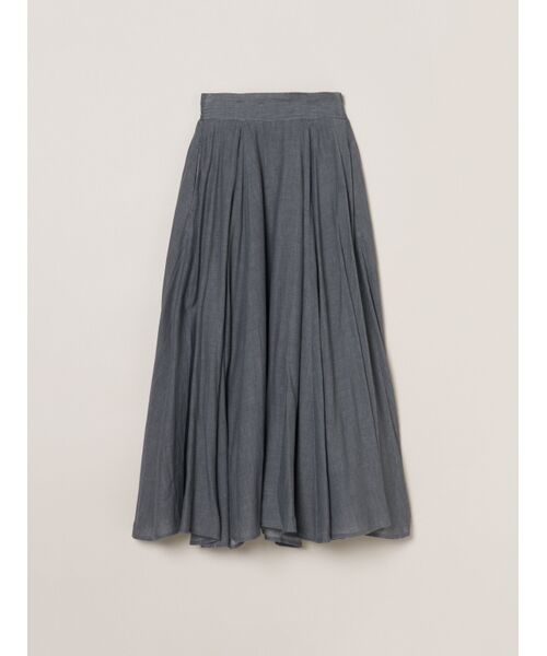 three dots / スリードッツ スカート | Air denim long skirt(rinced grey)