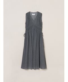 three dots / スリードッツ ドレス | Air denim gather dress