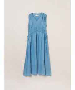 three dots / スリードッツ ドレス | Air denim gather dress