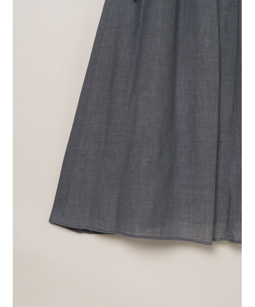 three dots / スリードッツ ドレス | Air denim gather dress | 詳細4