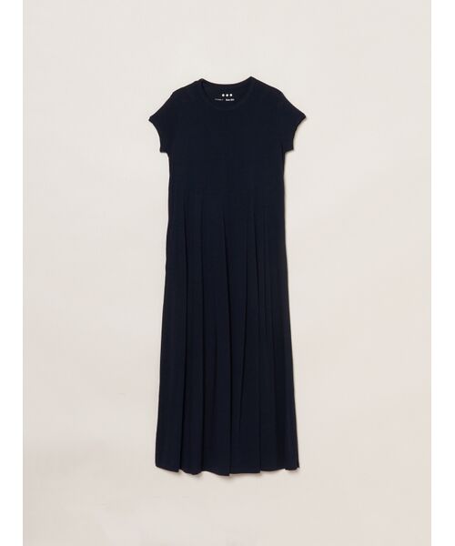 three dots / スリードッツ ドレス | Travel line dress(dark navy)