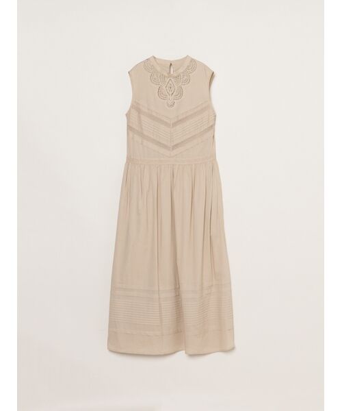 three dots / スリードッツ ドレス | Jerome lace dress（beige）