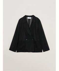 three dots / スリードッツ テーラードジャケット | Sheer ombre jacket