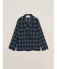 three dots / スリードッツ テーラードジャケット | Sheer ombre jacket