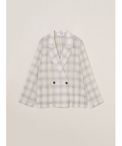 three dots / スリードッツ テーラードジャケット | Sheer ombre jacket