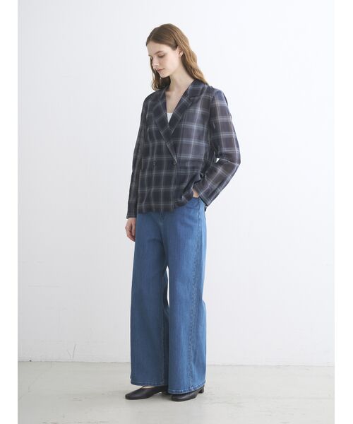 three dots / スリードッツ テーラードジャケット | Sheer ombre jacket | 詳細10
