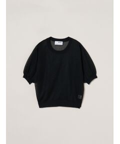 three dots / スリードッツ ニット・セーター | Sheer lurex top