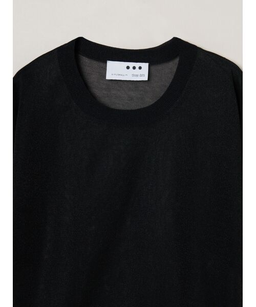 three dots / スリードッツ ニット・セーター | Sheer lurex top | 詳細2