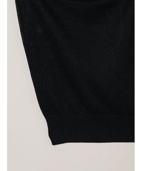 three dots / スリードッツ ニット・セーター | Sheer lurex top | 詳細4
