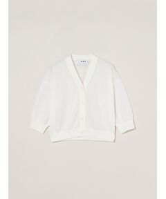 three dots / スリードッツ カーディガン・ボレロ | Sheer lurex cardigan