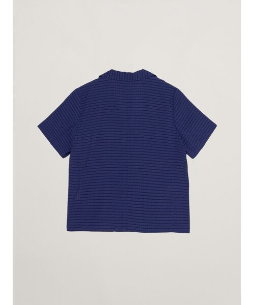 three dots / スリードッツ テーラードジャケット | Veil plaid short sleeve jacket | 詳細1