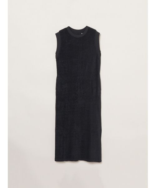 three dots / スリードッツ ドレス | Pure pile dress（charcoal）