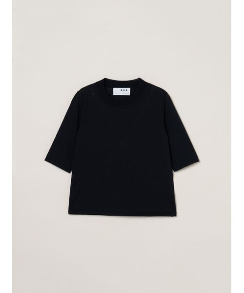 three dots / スリードッツ ニット・セーター | Chilly knit tops（black）