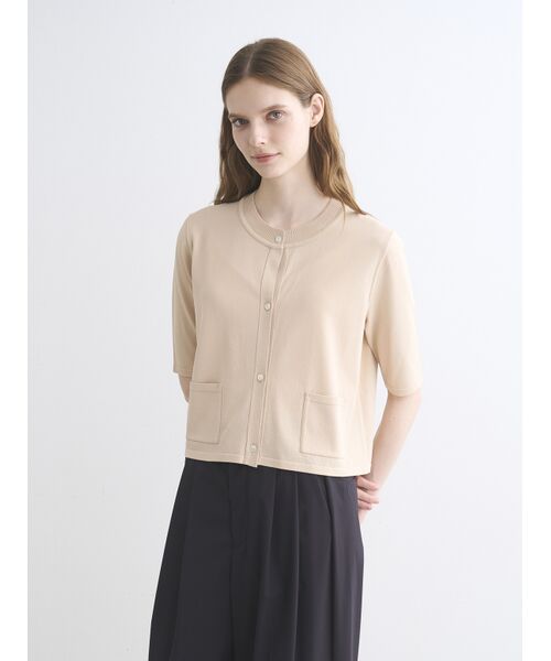 three dots / スリードッツ カーディガン・ボレロ | Chilly knit cardigan | 詳細8