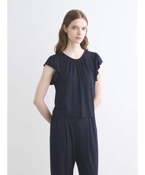 three dots / スリードッツ その他トップス | Travel line ruffle sleeve top | 詳細6