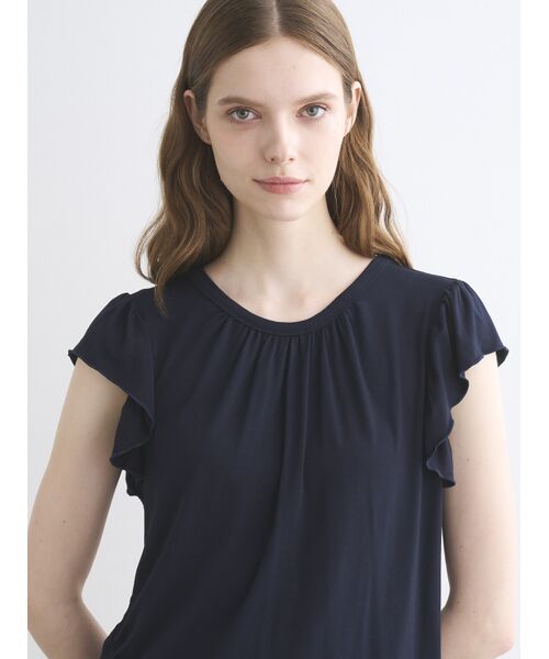 three dots / スリードッツ その他トップス | Travel line ruffle sleeve top | 詳細7