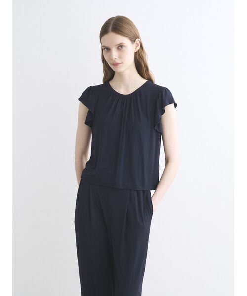 three dots / スリードッツ その他トップス | Travel line ruffle sleeve top | 詳細8