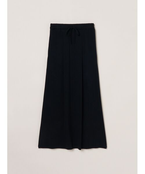 three dots / スリードッツ スカート | Travel line long skirt（black）