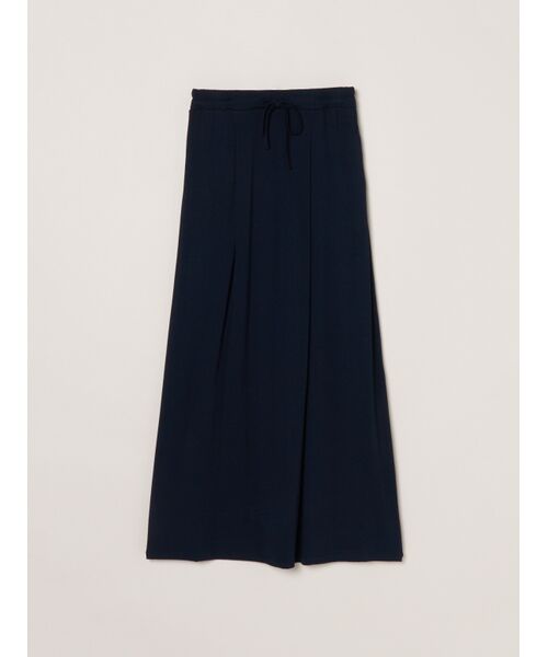 three dots / スリードッツ スカート | Travel line long skirt（dark navy）