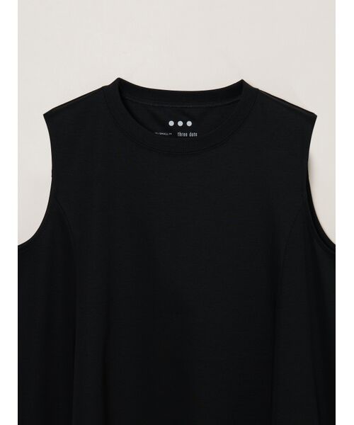 three dots / スリードッツ タンクトップ | Silken jersey dress tank | 詳細2