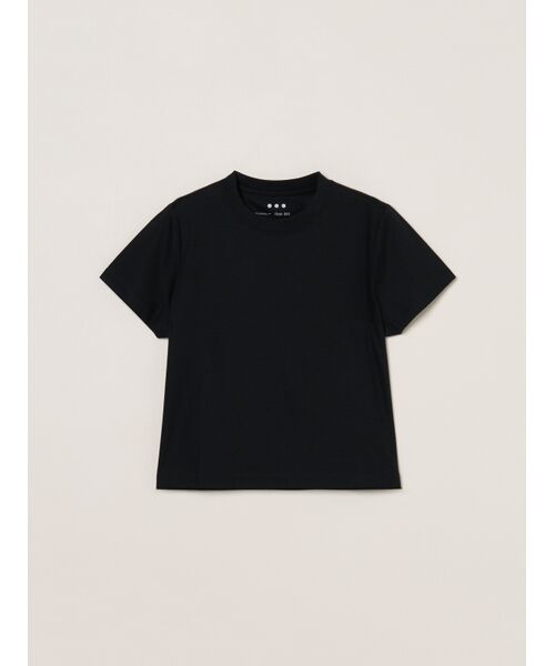 three dots / スリードッツ Tシャツ | Unisex silken jersey short sleeve(black)