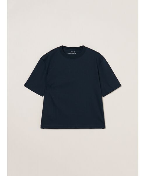 three dots / スリードッツ Tシャツ | Unisex silken jersey short sleeve(dark navy)