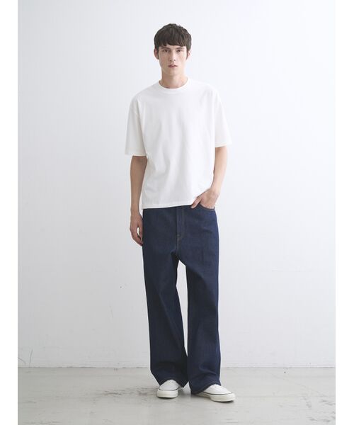 three dots / スリードッツ Tシャツ | Men's Pima tight gauge short sleeve crew | 詳細9