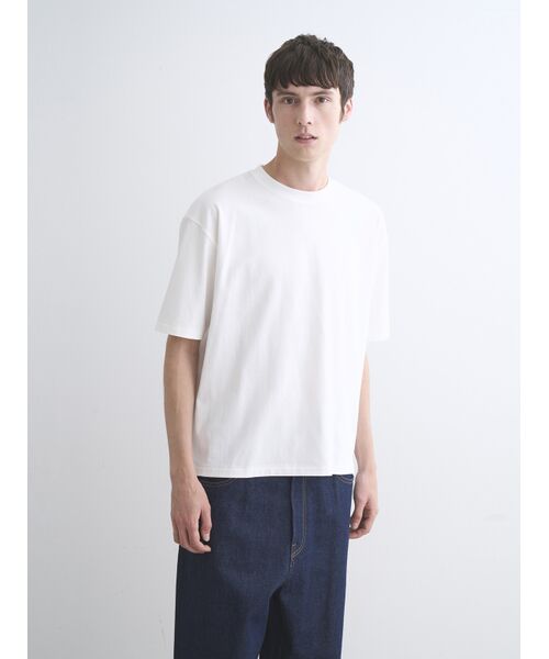 three dots / スリードッツ Tシャツ | Men's Pima tight gauge short sleeve crew | 詳細6