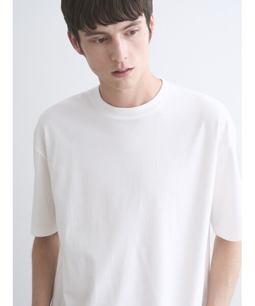 three dots / スリードッツ Tシャツ | Men's Pima tight gauge short sleeve crew | 詳細7