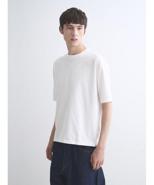 three dots / スリードッツ Tシャツ | Men's Pima tight gauge short sleeve crew | 詳細8