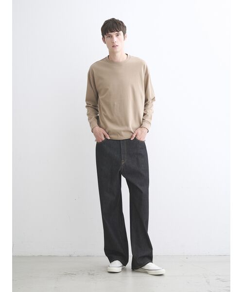 three dots / スリードッツ Tシャツ | Men's Pima tight gauge long sleeve crew | 詳細9