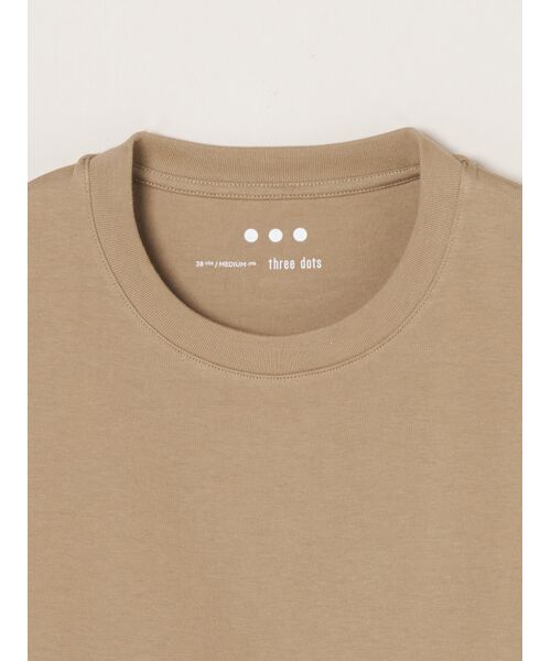 three dots / スリードッツ Tシャツ | Men's Pima tight gauge long sleeve crew | 詳細2