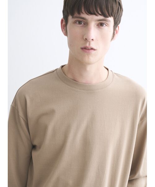 three dots / スリードッツ Tシャツ | Men's Pima tight gauge long sleeve crew | 詳細7