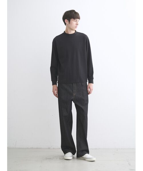 three dots / スリードッツ Tシャツ | Men's Pima tight gauge long sleeve mock | 詳細9
