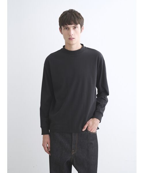 three dots / スリードッツ Tシャツ | Men's Pima tight gauge long sleeve mock | 詳細6
