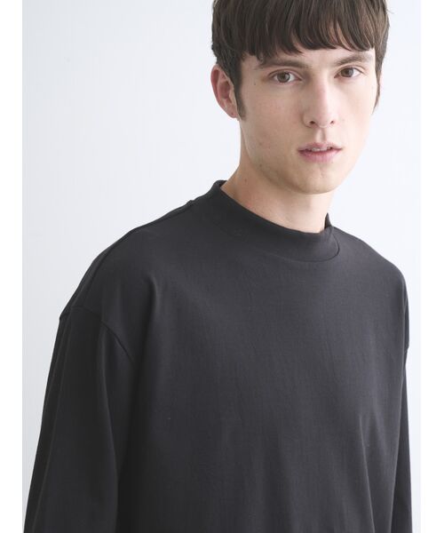 three dots / スリードッツ Tシャツ | Men's Pima tight gauge long sleeve mock | 詳細7