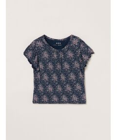 three dots / スリードッツ その他トップス | Travel line ruffle sleeve top