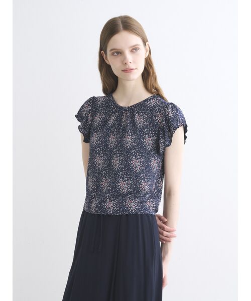 three dots / スリードッツ その他トップス | Travel line ruffle sleeve top | 詳細8