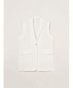 three dots / スリードッツ その他アウター | Crisp weave long gillet