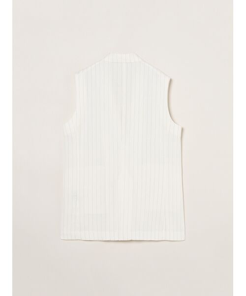 three dots / スリードッツ その他アウター | Crisp weave long gillet | 詳細1
