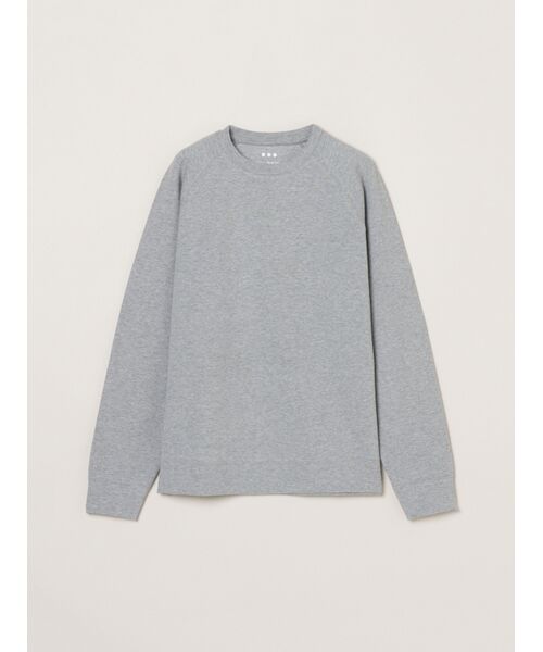 three dots / スリードッツ パーカー | Men's Stretch ponte sweat shirt(granite)