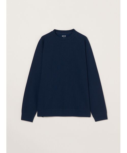 three dots / スリードッツ パーカー | Men's Stretch ponte sweat shirt(night iris)