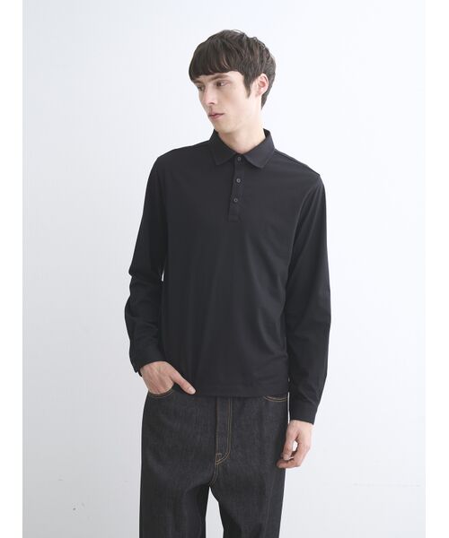 three dots / スリードッツ ポロシャツ | Men's Powdery Cotton long sleeve polo | 詳細3