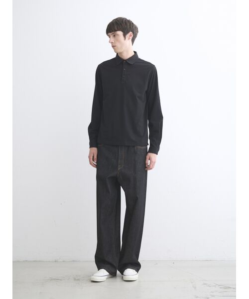 three dots / スリードッツ ポロシャツ | Men's Powdery Cotton long sleeve polo | 詳細4